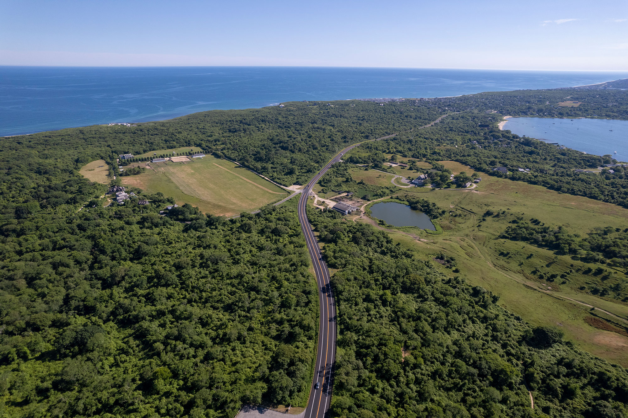 Aerial view of Deep Hollow Ranch Montauk, NY USA