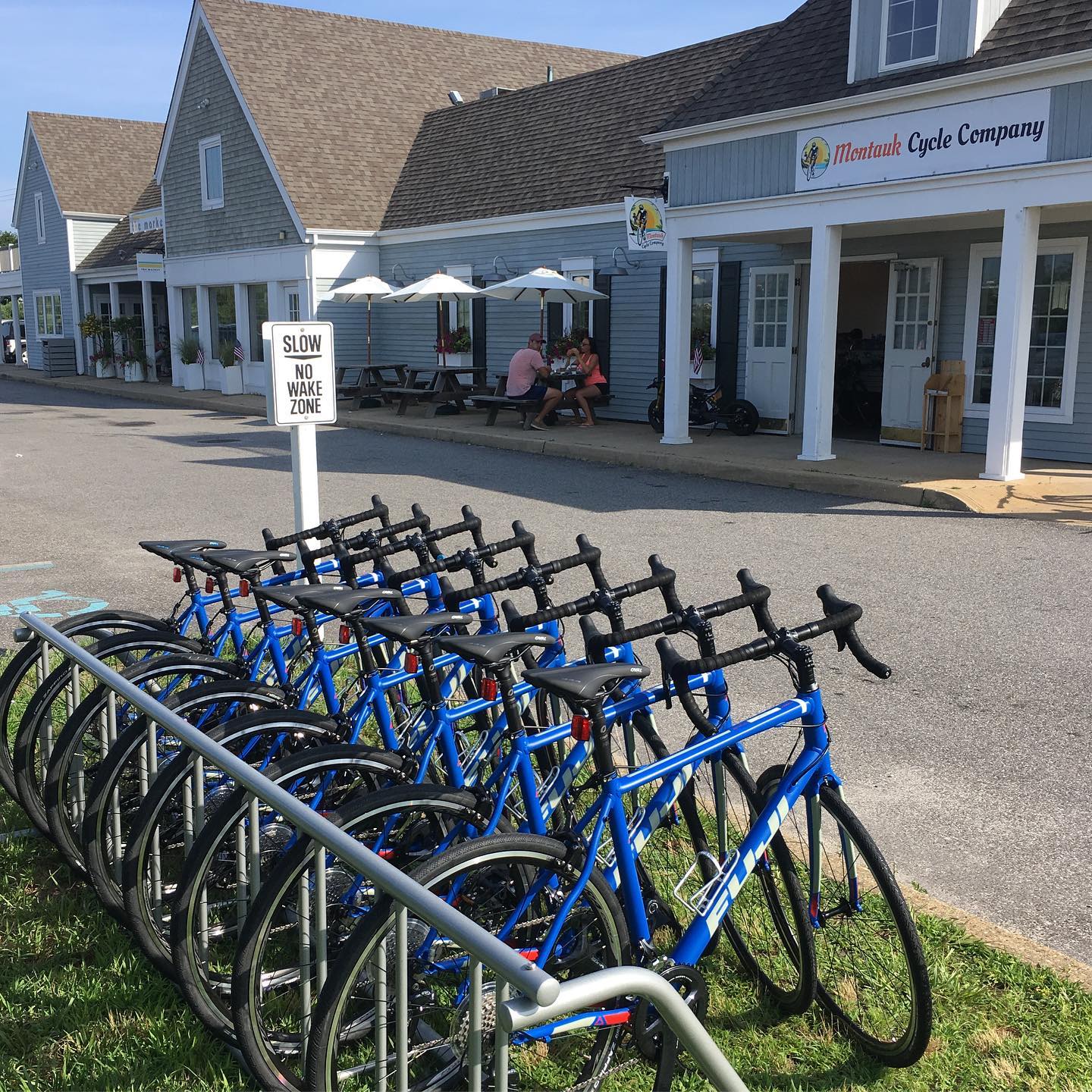 Bikes outside of Montauk Cycle Company, Montauk, NY USA